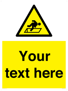 Custom Warning Hatch Sign